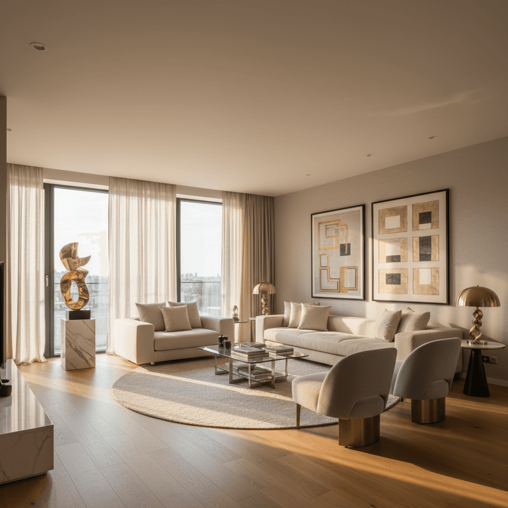 Luxury Prague apartment with natural light